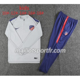 Atlético Madrid Enfant Ensemble Sweat d'entrainement Gris Blanc 2018/19